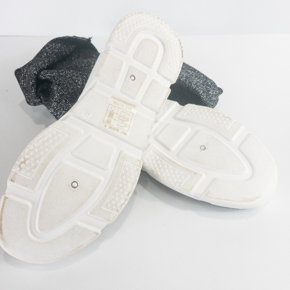 Bella Marie Sock Sneaker Black Metal -8 - Picture 3 of 4